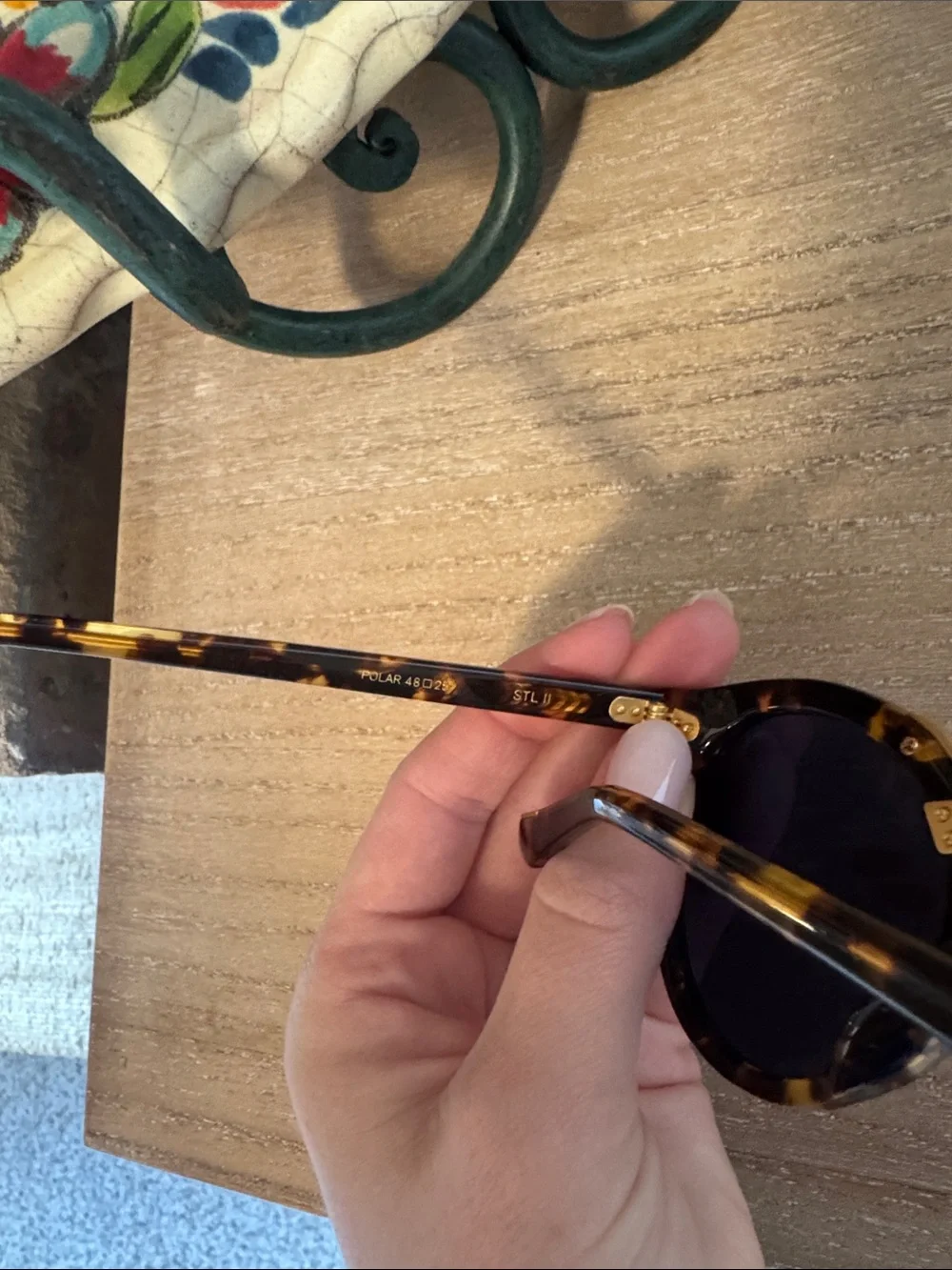 KREWE STL II Tortoiseshell Round Sunglasses with Gold Bridge and Dark Lenses